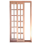 Porta Balcão De Correr De Madeira Padrão Cedro Purgato Reto E