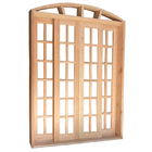 Porta Balcão De Correr De Madeira Padrão Cedro Quadriculada A