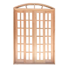 Porta Balcão De Correr De Madeira Padrão Cedro Quadriculada A