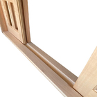 Porta Balcão De Correr De Madeira Padrão Cedro Quadriculada E