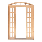 Porta Balcão De Correr De Madeira Padrão Cedro Quadriculada E