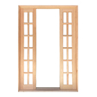 Porta Balcão De Correr De Madeira Padrão Cedro Quadriculada R