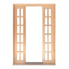 Porta Balcão De Correr De Madeira Padrão Cedro Quadriculada R