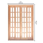 Porta Balcão De Correr De Madeira Padrão Cedro Quadriculada R