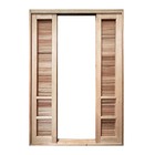 Porta Balcão De Correr De Madeira Padrão Cedro Veneziana Safi