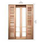 Porta Balcão De Correr De Madeira Padrão Cedro Veneziana Safi