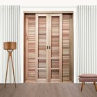 Porta Balcão De Correr De Madeira Padrão Cedro Veneziana Safi