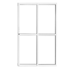 Porta Balcão de Correr Direito 2 Folhas Aço Pintado Branco 210x150cm Classic CRV