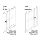 Porta Balcão De Correr Em Aço Multiflex 217 X 160 X 16 Cm 3 F