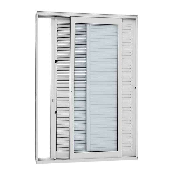 Porta Balcão De Correr Em Alumínio Multiflex 216 X 160 X 17,5