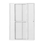 Porta Balcão de Correr Esquerdo 3 Folhas Aço Pintado Branco 210x120cm Classic CRV