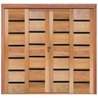 Porta Balcão De Correr Madeira Cedro Arana  Com Frisos Preto