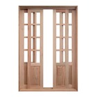 Porta Balcão De Correr Madeira Padrão Cedro Meia Almofada Ret