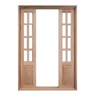 Porta Balcão De Correr Madeira Padrão Cedro Meia Almofada Ret