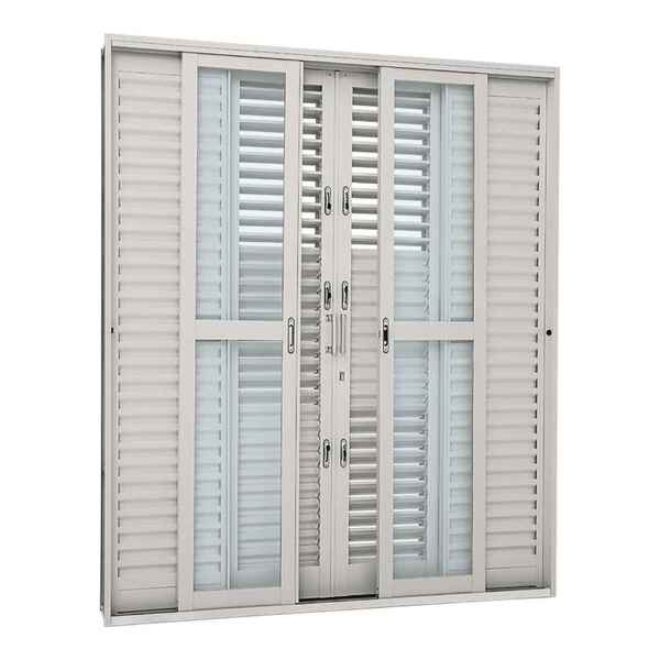 Porta Balcão De Correr Multiflex Em Aço 217 X 200 X 16,5 Cm 6
