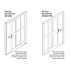 Porta Balcao Em Alumínio 3 Folhas 210 X 200 X 11,4 Cm 1 Folha