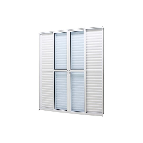 Porta Balcão Em Alumínio Branco Caribe Max 215x200x11,8cm 6 F