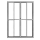 Porta Balcao L25 4 Folhas 2,10 X 1,50  Alumínio Brilhante