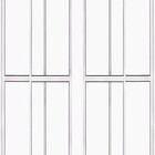 Porta Balcao L25 4 Folhas 2,10 X 1,50 Alumínio Branco