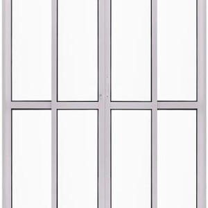 Foto de Porta Balcao L25 4 Folhas 2,10 X 2,00 Alumínio Branco