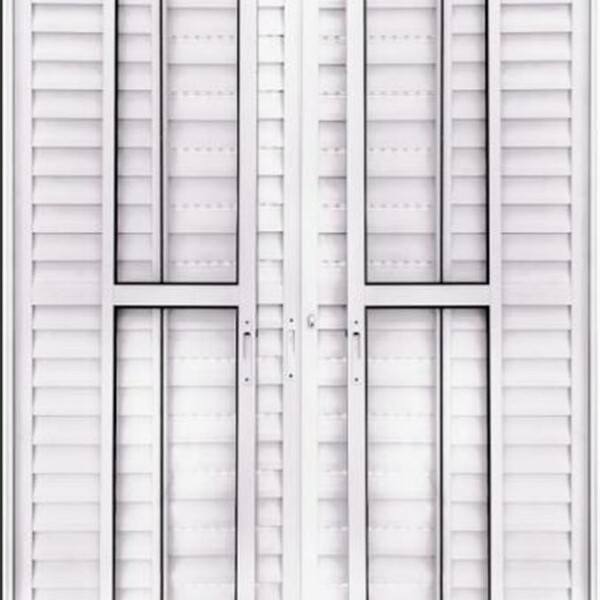 Porta Balcao L25 6 Folhas 2,10 X 2,00 Alumínio Branco