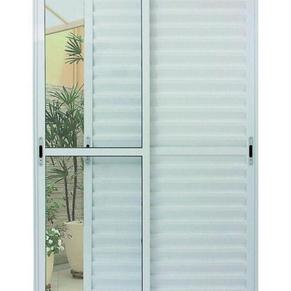 Porta Balcão Veneziana 03 Folhas Branco Maxx - 210x120