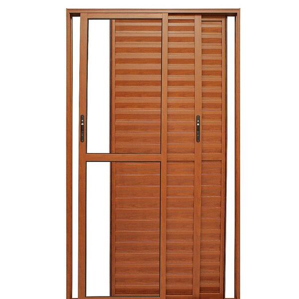 Porta Balcão Veneziana 03 Folhas Madeiro - 210x160