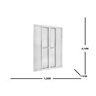 Porta Balcão Veneziana 6 Folhas Central Topsul 210x120cm Esqu