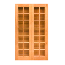 Porta Balcão Veneziana De Abrir Reta 4 Folhas Em Madeira Maci