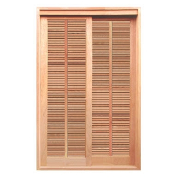 Porta Balcão Veneziana Panorâmica Reta 3 Folhas Em Madeira Ma
