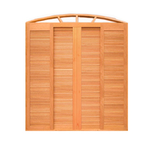 Porta Balcão Veneziana Quadriculada Arco 6 Folhas Em Madeira