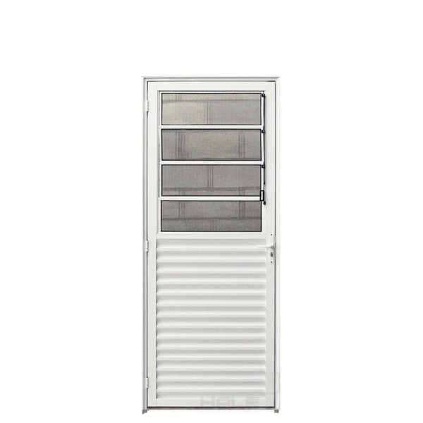 Porta Basculante 0.70 X 2.10 Aluminio Branco Lado Direito - H