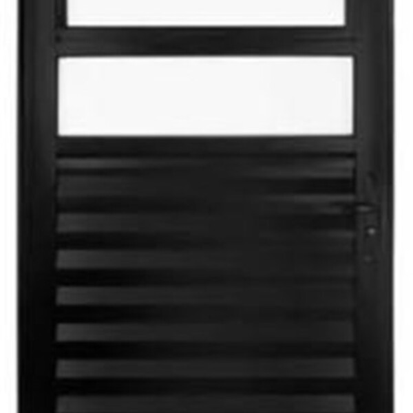 Porta Basculante 2,10  X 0,70 Direita Alumínio Preto