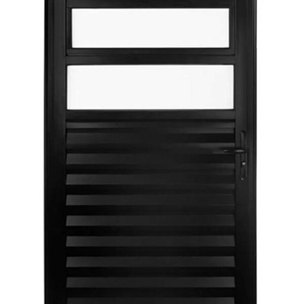 Porta Basculante 2,10 X 0,80 Esquerda Alumínio Preto