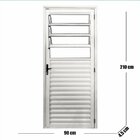 Porta Basculante Alumínio Branco 2.10 X 0.90 Linha 25 Lado:es