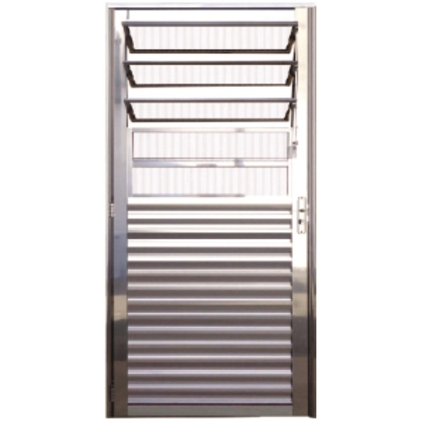 Porta Basculante Alumínio Brilhante 2.10 X 0.90 Linha 25 Lado