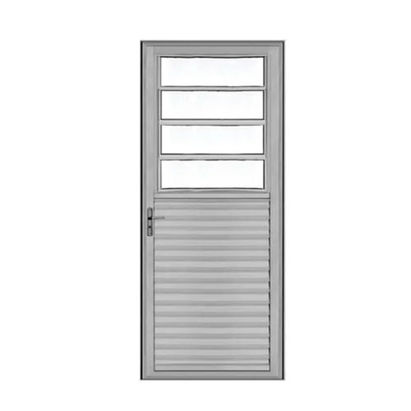Porta Basculante Aluminio Brilhante 2.10x0.80 Lado Direito