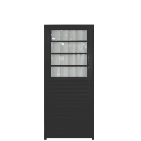 Porta Basculante Alumínio Preto 2.10 X 0.80 Lado Direito - Ha