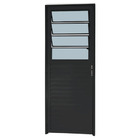 Porta Basculante Aluminio Preto 2.10x0.80 Lado Direito