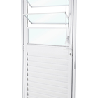 Porta Basculante de Giro Direito 1 Folha Alumínio Pintado Branco 210x80cm Classic CRV