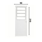 Porta Basculante Lambril Alumínio 2,10 X 90 Branco Hale Esqua