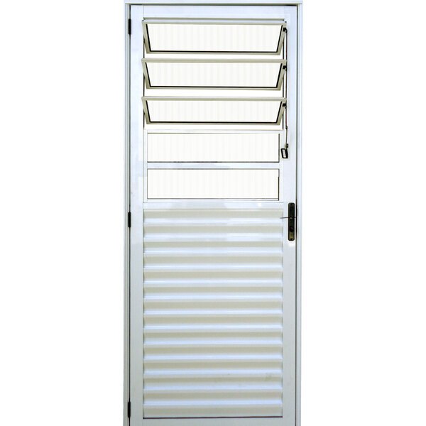 Porta Basculante Laminada 2,10(a) X 0,90(l) Alumínio Branco