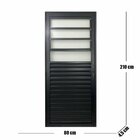 Porta Basculante Palheta Linha 25 210x80 Lado Esquerdo Preto