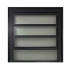 Porta Basculante Palheta Linha 25 210x80 Lado Esquerdo Preto