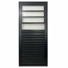 Porta Basculante Palheta Linha 25 210x80 Lado Esquerdo Preto