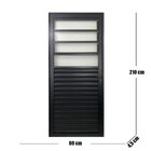 Porta Basculante Palheta Linha 25 210x90  Abertura Direita Pr