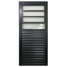 Porta Basculante Palheta Linha 25 210x90 Lado Direito Preto