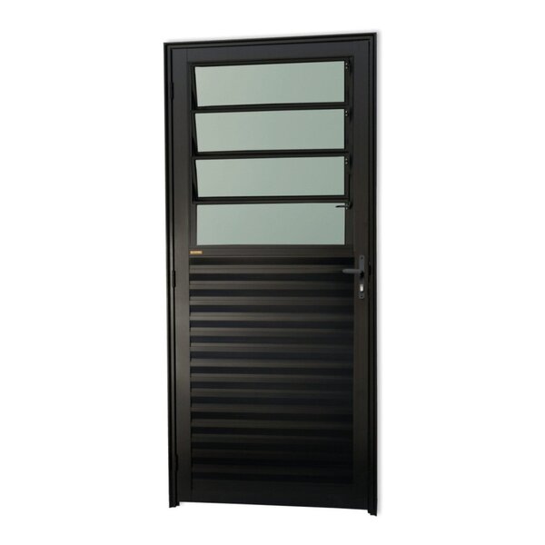 Porta Basculante Super 25 Vidro Boreal 210x86cm Brimak Preto