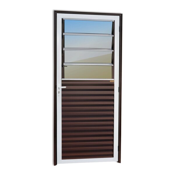 Porta Basculante Super 25 Vidro Reflex 210x86cm Brimak Mix Co