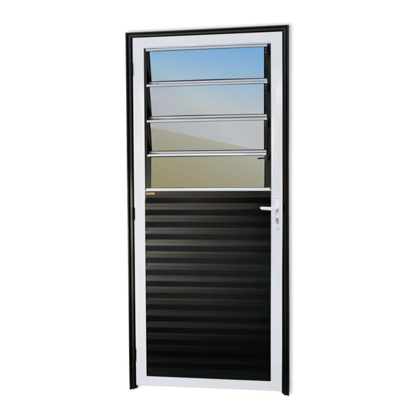 Porta Basculante Super 25 Vidro Reflex 210x86cm Brimak Mix Pr